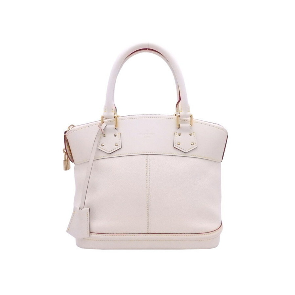 Louis Vuitton Lockit PM Suhari Leather Handbag Off White